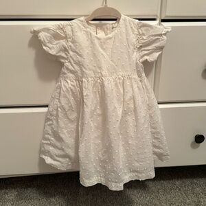 White woven eyelet dress